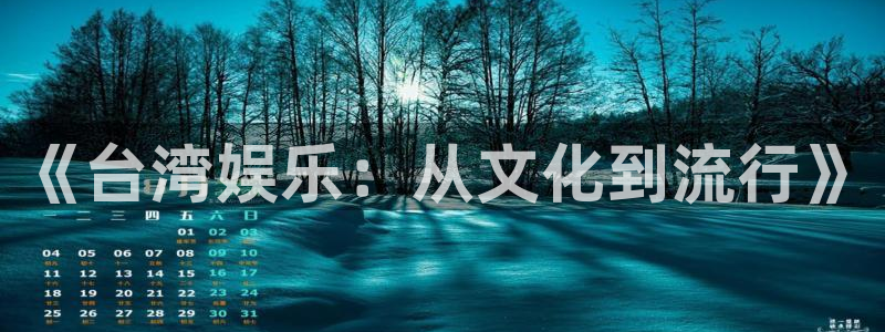 焦点娱乐5注册：《台湾娱乐：从文化到流行》
